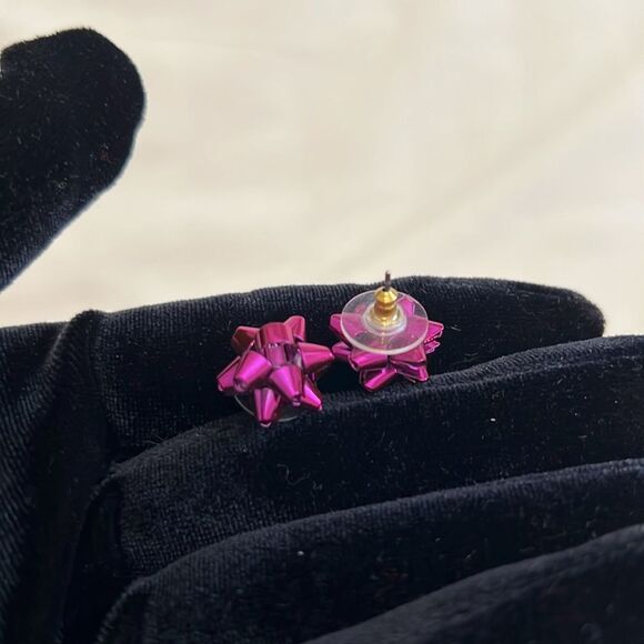 NWOT Kate Spade purplish pinkish bow earrings - Picture 7 of 7